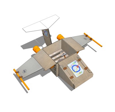 现代纸质飞机玩具草图大师模型，玩具su模型下载