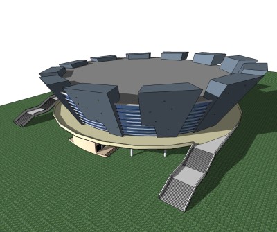 体育馆草图大师模型，体育馆SU模型下载