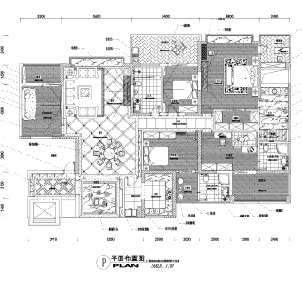 欧式住宅四室两厅户型图+效果图+CAD图下载