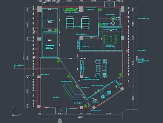 现代地板专卖店设计施工图，地板CAD施工图纸下载