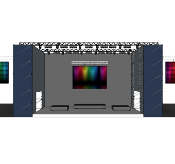 现代舞台草图大师模型，舞台SU模型下载