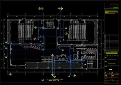影城装修施工图，影城CAD设计图纸