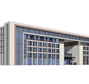 现代办公楼草图大师模型，办公楼sketchup模型免费下载