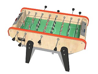 现代桌面足球草图大师模型，桌面足球su模型下载