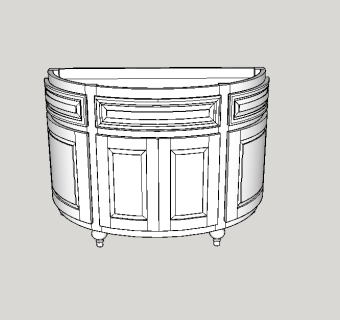 欧式装饰柜草图大师模型，装饰柜sketchup模型下载