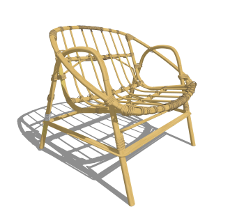 现代单椅草图大师模型，单椅sketchup模型下载