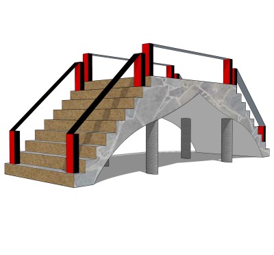 拱桥草图大师模型下载，sketchup拱桥模型分享