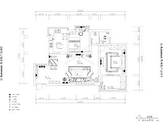 黑白混搭三室二厅CAD装修图含效果图套图，CAD建筑图纸下载