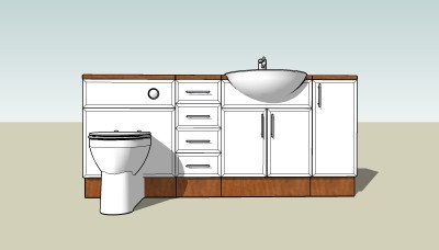 现代一体式马桶草图大师模型，一体式马桶sketchup模型下载