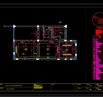 祥细客厅家装户型图三居CAD，免费下载