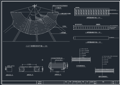 某河道绿化工程施工图,cad建筑图纸免费下载