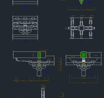 精品斗拱分部CAD施工图，斗拱CAD建筑图纸下载