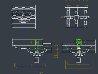 精品斗拱分部CAD施工图，斗拱CAD建筑图纸下载