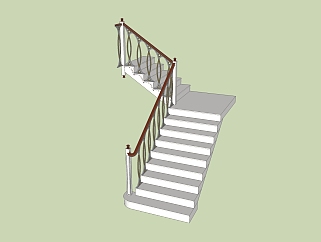 现代<em>楼梯</em>草图大师模型，<em>楼梯</em>sketchup模型下载