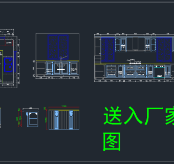 原创法式橱柜CAD图库橱柜，橱柜CAD图纸下载