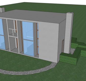 路易斯·康作品玛格丽特 艾修里克住宅草图大师模型下载