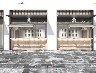 新中式小型店铺CAD图纸，店铺cad设计图纸下载