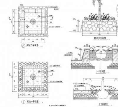 园林景观<a href=https://www.yitu.cn/sketchup/lvzhi/index.html target=_blank class=infotextkey><a href=https://www.yitu.cn/su/7629.html target=_blank class=infotextkey>树</a></a>池施工详图