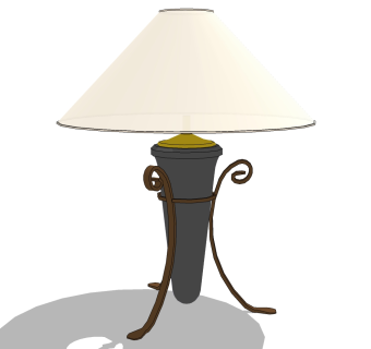 现代台灯sketchup模型下载