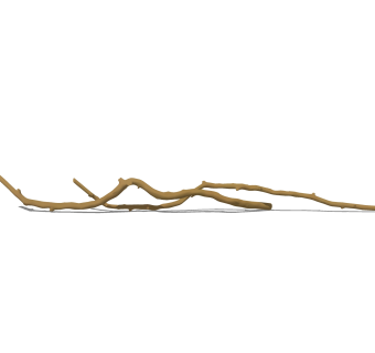 创意树枝摆件草图大师模型,现代装饰品su模型下载