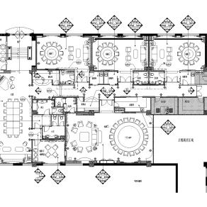 现代餐饮红酒会所施工图cad图纸下载