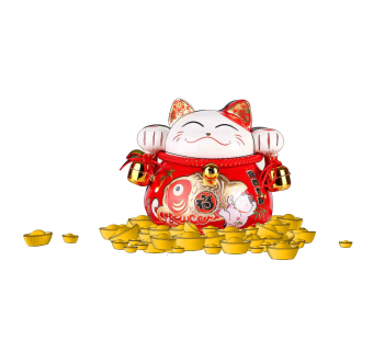 现代招财喵饰品草图大师模型，饰品su模型下载