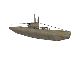 现代潜艇<em>免费su模型</em>，潜艇sketchup模型下载