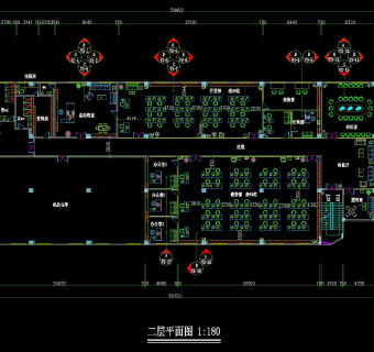 厂房办公室装修施工图，CAD建筑图纸免费下载