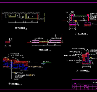 道路景观绿地施工图，道路景观CAD施工图纸