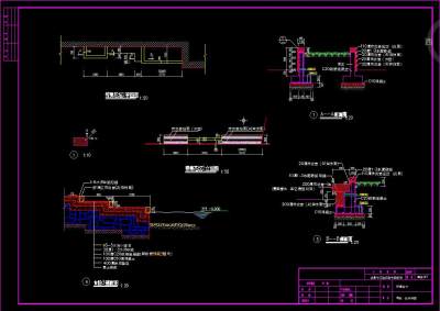 道路景观绿地施工图，道路景观CAD施工图纸