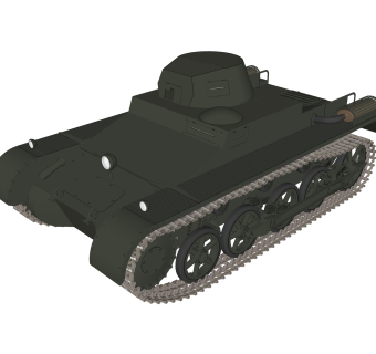 现代军用坦克草图大师模型，坦克sketchup模型下载