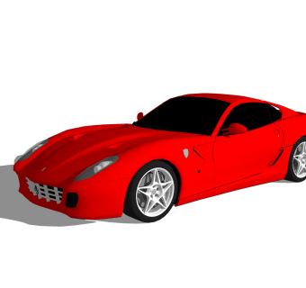 现代跑车免费su模型，现代跑车skp模型，草图大师模型素材下载