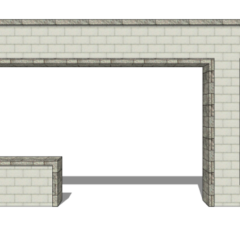 现代景观墙SU模型下载，景观墙skb模型分享