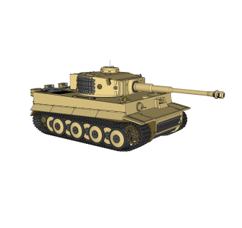现代军用坦克草图大师模型，坦克sketchup模型下载