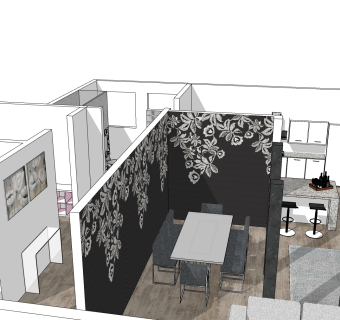 现代风格家装草图大师模型，家装sketchup模型下载