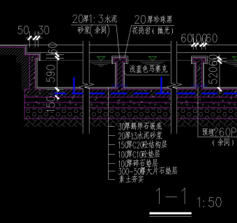 小区廊及景墙CAD施工图，小区廊及景墙CAD图纸下载