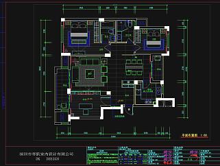 杭州样板间施工图，CAD建筑图纸免费下载
