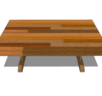 日式单桌SU模型下载，桌子草图大师模型