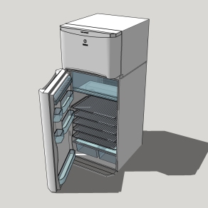 冰箱草图大师 模型，冰箱 sketchup模型下载