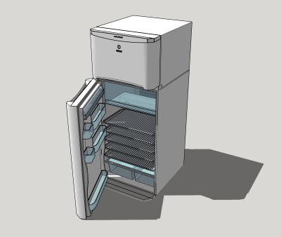 冰箱草图大师 模型，冰箱 sketchup模型下载