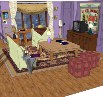 家装草图大师模型，家装SU模型