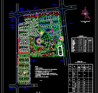 小区规划总平面布置图施工图CAD图纸