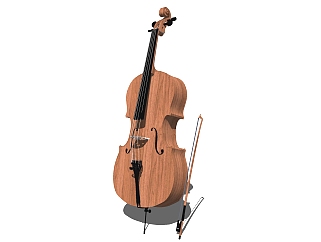 现代<em>小</em>提琴草图大师模型，<em>小</em>提琴sketchup模型下载