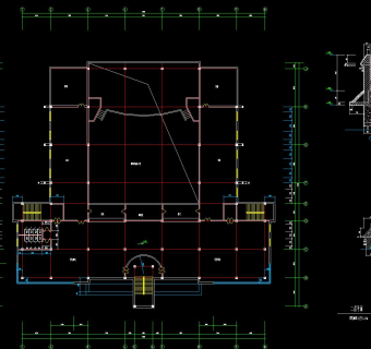 某学校艺术中心全套建筑图，学校艺术中心cad建筑工程图纸下载