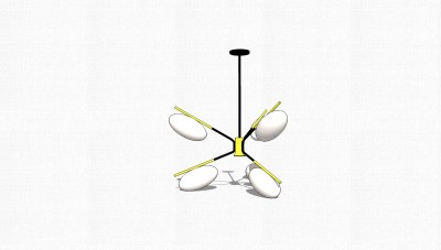 现代简约吊灯草图大师模型，吊灯skp模型下载