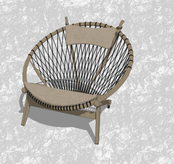 现代创意小座椅草图大师模型，免费休闲椅su模型下载