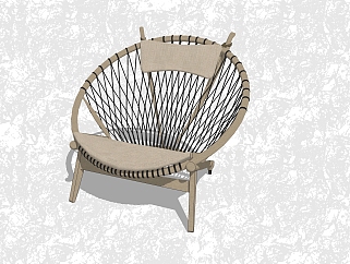现代创意小座椅草图大师模型，免费<em>休闲椅su模型</em>下载