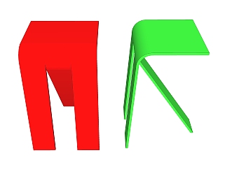 现代<em>塑料</em>吧椅su模型，吧椅草图大师模型下载