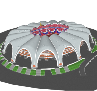 体育馆草图大师模型，体育馆SU模型下载