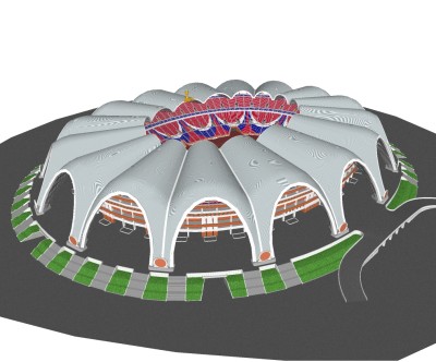 体育馆草图大师模型，体育馆SU模型下载